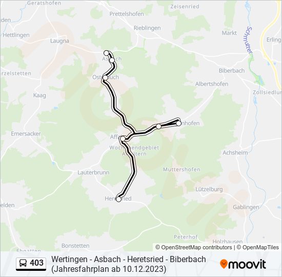 403 Route Schedules Stops Maps Asbach Siedlung Updated 
