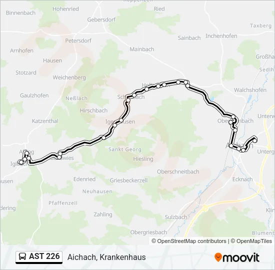 Автобус AST 226: карта маршрута