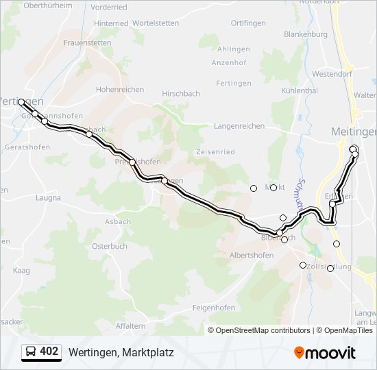 402 Route: Schedules, Stops & Maps - Wertingen, Marktplatz (updated)