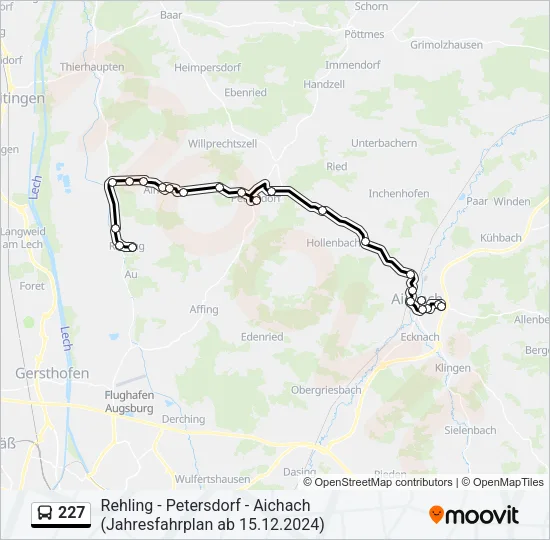 227 Bus Line Map