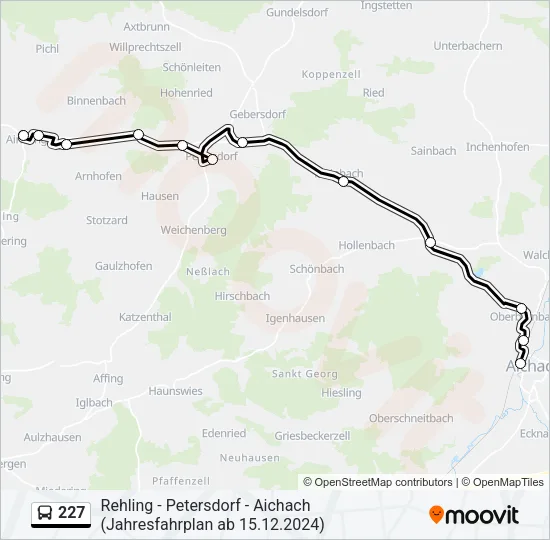 227 Bus Line Map