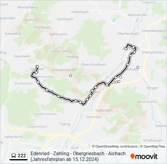 222 Bus Line Map