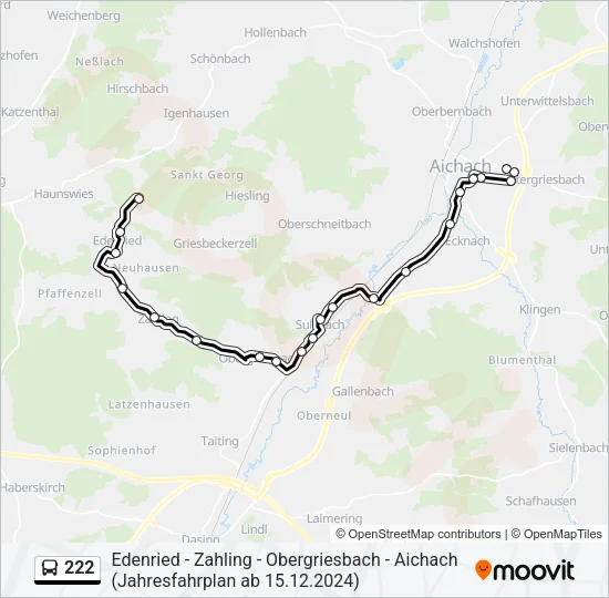 222 Bus Line Map