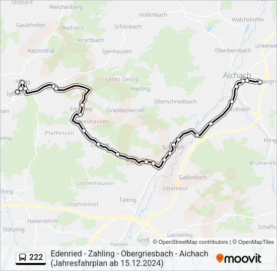 222 Bus Line Map