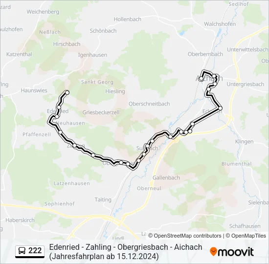 222 Bus Line Map