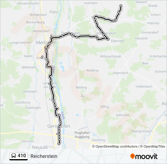 410 Bus Line Map
