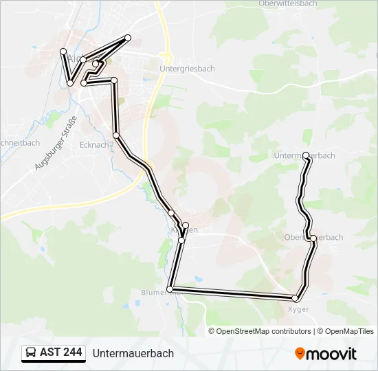 AST 244 Bus Line Map