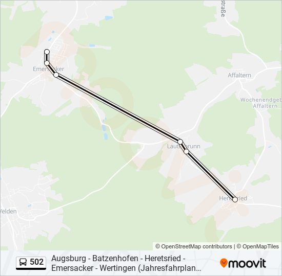 502 Route Schedules, Stops & Maps Heretsried, Staatsstraße (Updated)