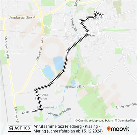 AST 103 Bus Line Map