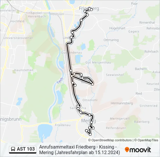 AST 103 Bus Line Map
