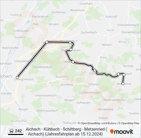 Автобус 242: карта маршрута