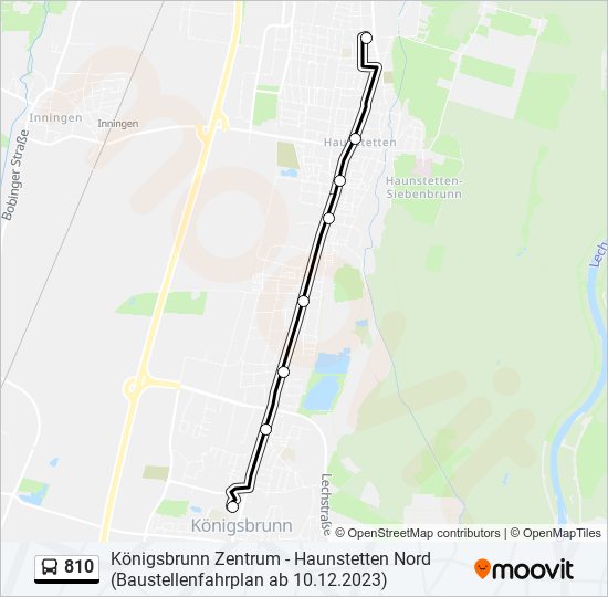 810 bus Line Map