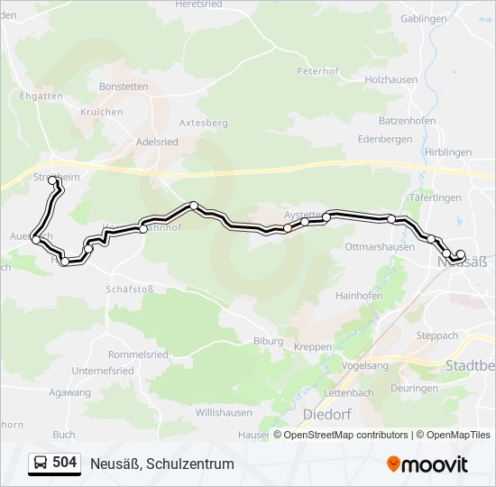 504 Route Schedules, Stops & Maps Neusäß, Schulzentrum (Updated)