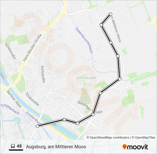 Автобус 48: карта маршрута