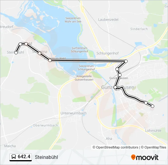 Автобус 642.4: карта маршрута