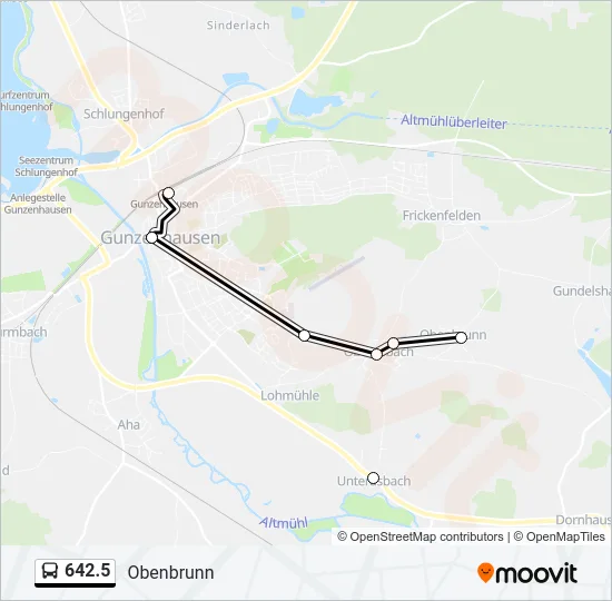 Автобус 642.5: карта маршрута