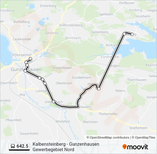 Автобус 642.5: карта маршрута