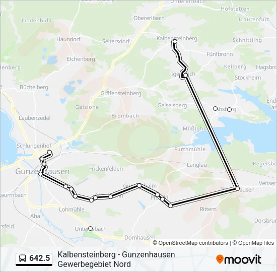 Автобус 642.5: карта маршрута