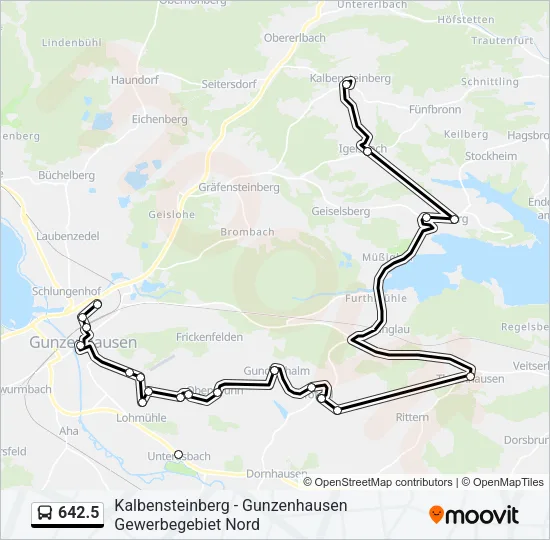 Автобус 642.5: карта маршрута
