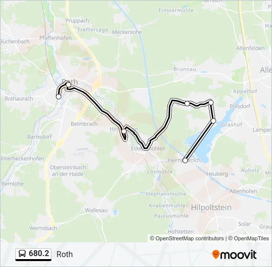 Автобус 680.2: карта маршрута
