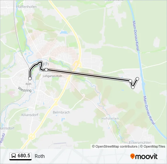 Автобус 680.5: карта маршрута