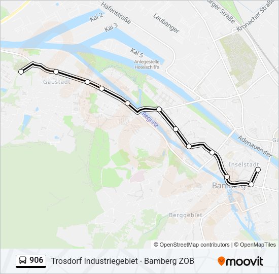 Buslinie 906 Karte