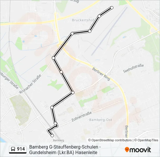 914 Bus Line Map