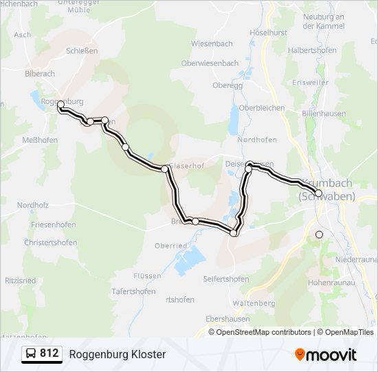 Автобус 812: карта маршрута