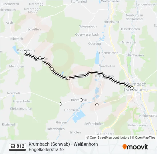 812 Bus Line Map