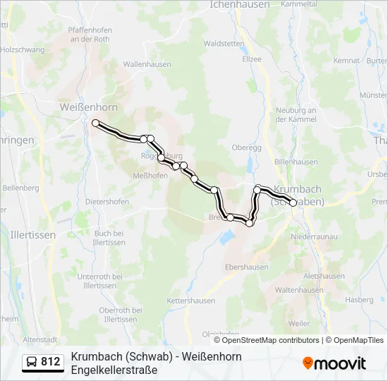 812 Bus Line Map