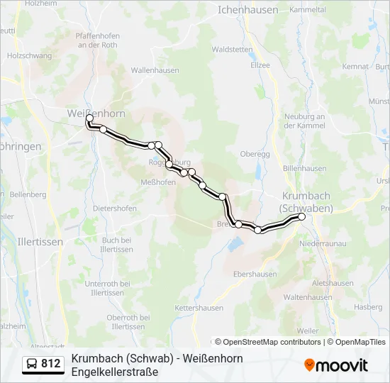 812 Bus Line Map