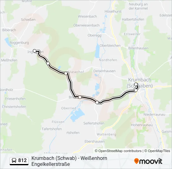 812 Bus Line Map