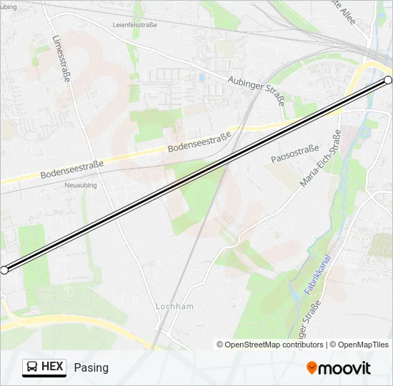 HEX Bus Line Map