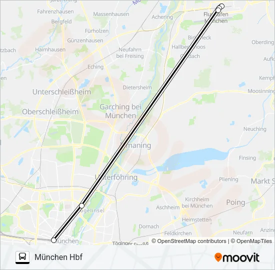LUFTHANSA EXPRESS BUS Bus Line Map