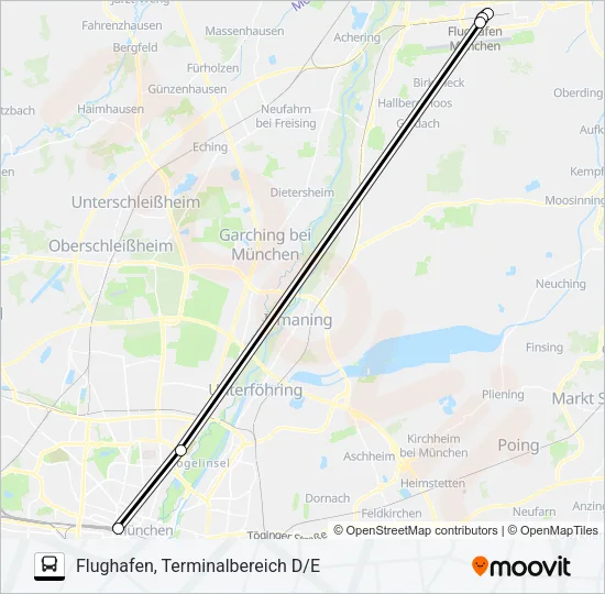 LUFTHANSA EXPRESS BUS Bus Line Map