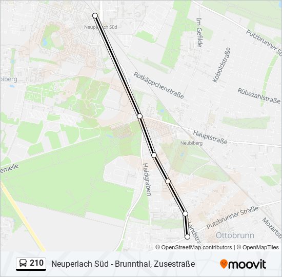 210 bus Line Map