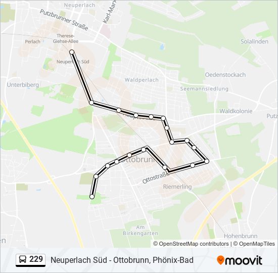 229 bus Line Map