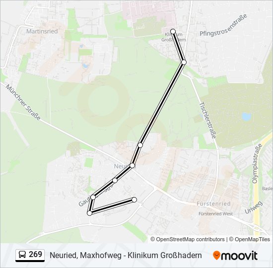 269 bus Line Map