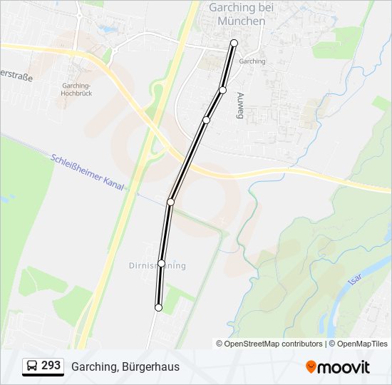 293 bus Line Map