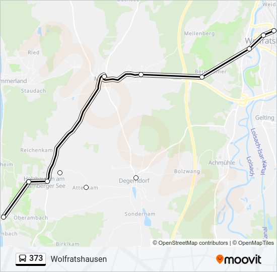 373 bus Line Map