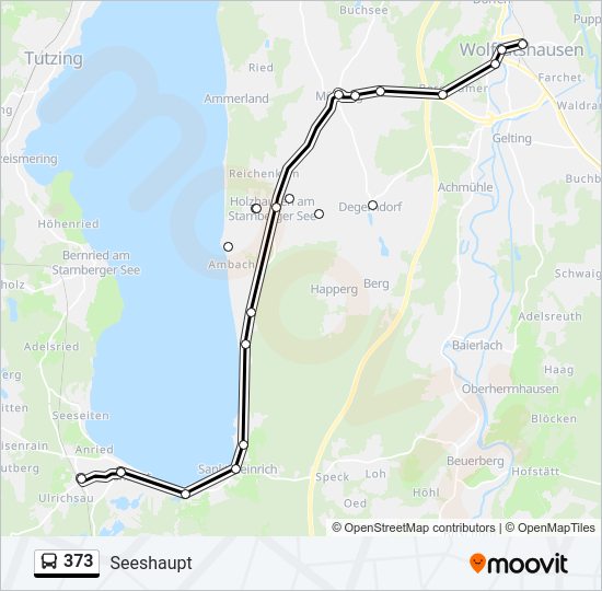 373 bus Line Map