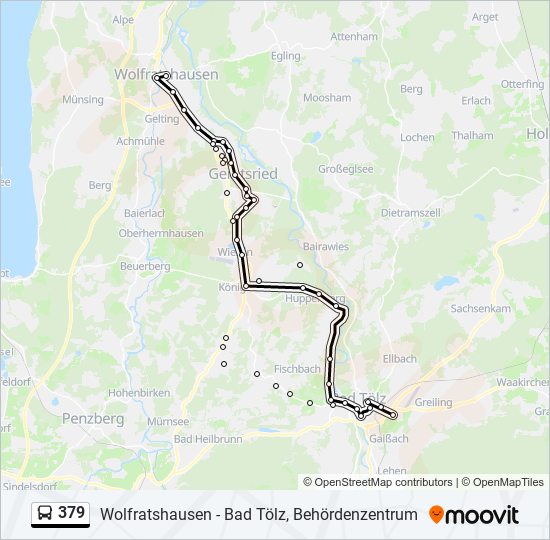 379 bus Line Map