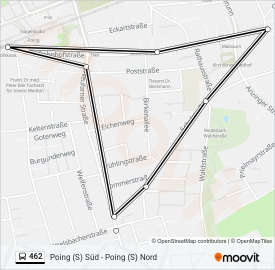 462 bus Line Map