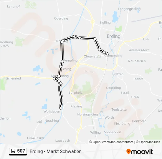 Автобус 507: карта маршрута