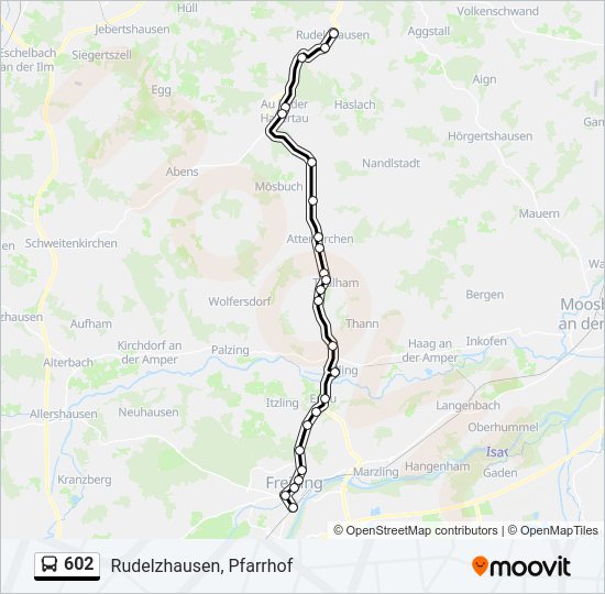 602 bus Line Map