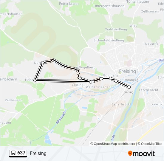 637 bus Line Map