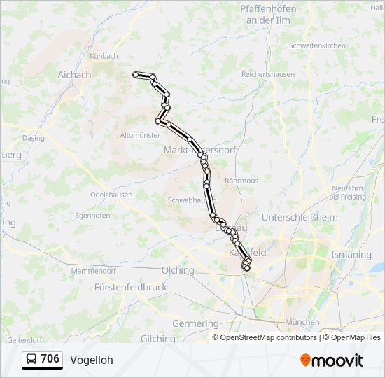 706 bus Line Map