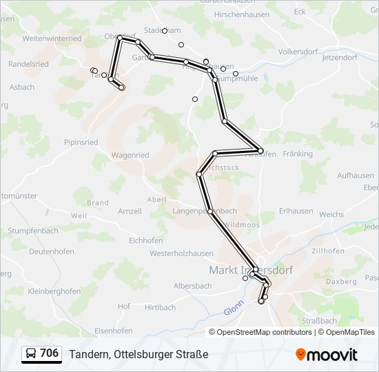 706 bus Line Map