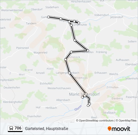 706 bus Line Map