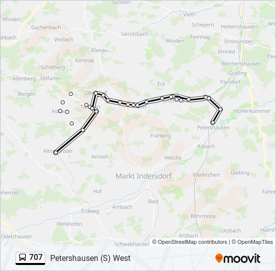 707 bus Line Map